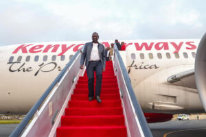 William Ruto arrives from Switzerland,