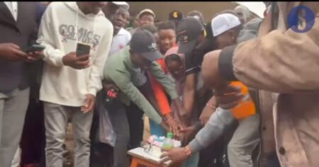 Youth in Eldoret Celebrate Removal of CS Kipchumba Murkomen with Cake Cutting Ceremony