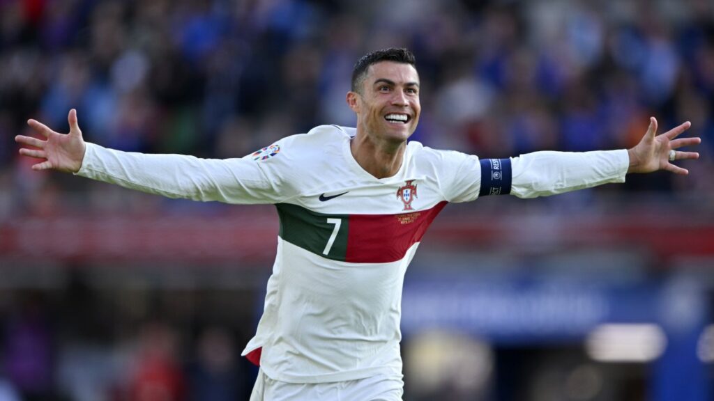 Cristiano Ronaldo celebrating after scoring a goal PHOTO| CNN