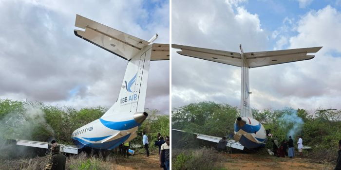 Panic as Plane Loses Control, Crashes Into Vegetation
